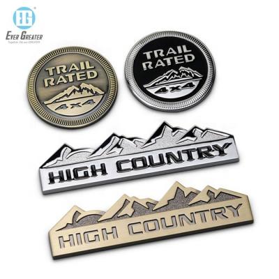 China Self Adhesive Car Logo Emblem Car Accessory Metal Auto Sticker Badges For Cars Alloy Chrome Badges for sale