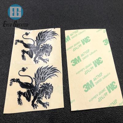 China Waterproof custom thin silver metal stickers, strong electroforming sticker metal adhesive stickers for sale