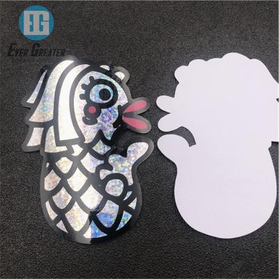 China Decorative Sticker Custom Design Waterproof PVC Vinyl Precautions Hologram Sticker for sale