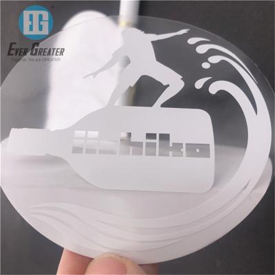 China Decorative Sticker Customized Clear Vinyl PVC Round Transparent Sticker for sale