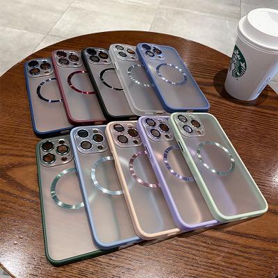 China Factory Supply Shockproof Absorption Color Magnetic Phone Case Waterproof Shockproof Slim Case Original Mobile Case For iPhone 11/12/13 for sale