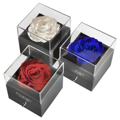 China Valentine Day Gifts Factory Wholesale Ecuadorian Luxury Preserved Rose Bridal Bouquets 16 in a box for sale