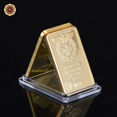 China Europe Gold Bar Deutsche Reichsbank Bullion Bar Eagle Double Gold Plated German Gold Bar WR 1 Ounce 999 for sale