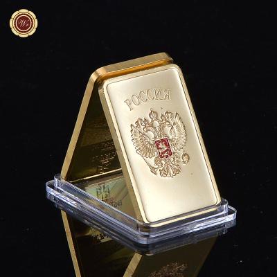 China Europe Wr Bullion Souvenir Bar 30 gramm 999 gramm russian gold bar with free stand display frame for sale