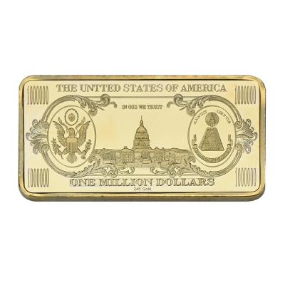 China Europe WR One Million Grade 999.9 Gold Metal Bars With Plastic Case For Souvenir Gifts for sale