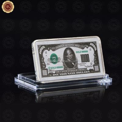 China Hot Sale Europe Wr Collectible Pure Metal Silver Bar With Plastic Case For Souvenir Gifts for sale