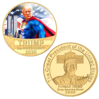 China 2020 Best of Europe President Challenge Coin For Gifts Donald Trump Commemorative Gold Coin for sale