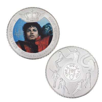 China Famous Singer Michael Jackson Challenge India WR USA Silver Plated Metal Coins King of Pop Commemorative Coin for sale