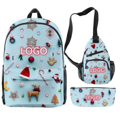 China Custom logo color backpack set 3pc 3D backpack waterproof sports backpack bag school backpack for sale