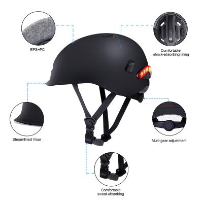 China Automatic Compounds LED Inductive Safety Lighting City Commuter Smart Helmet Riding Helmets for sale