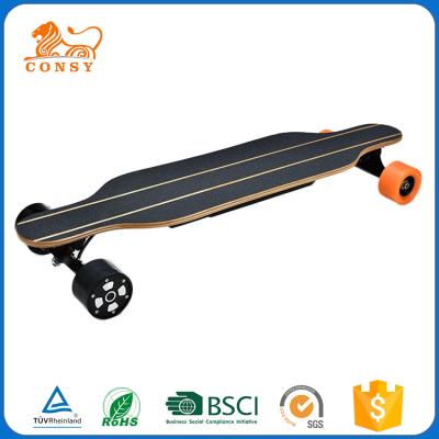 China S90 Motor 70Mm PU Wooden Single Wheel Boosted Four Wheel Skateboard, 200W Mini Sport Electric Skateboard for sale