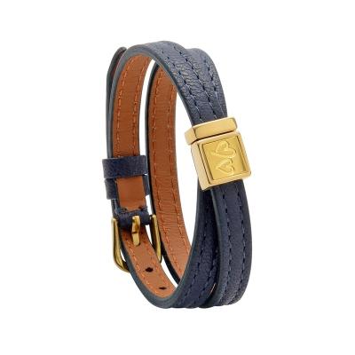 China New Fashionable Traditional 24K Gold Foil PU Leather Bracelet For Engagement for sale