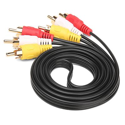 China Factory wholesale car audio and visual cable high quality oxygen-free copper pairs 1.5 meters car 3 3 ATV three pairs of three audio for sale