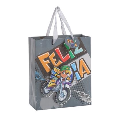 China Handmade Funny Portable Paper Bag Shopping Paper Bag Cartoon Kraft Paper Bag Package Directly for sale