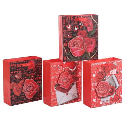 China Handmade Bolsas De Papel Paper Bag Packaging Flower Directly Order Packaging Printed Party Portable Paper Bag for sale