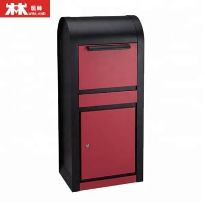 China Home Standing Parcel Drop Box With Anti Theft Device For Parcel Delivery Metal Parcel Box Modern Mail Box for sale