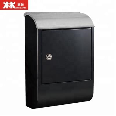 China Amazon Hot Sale Modern Design Wall Mounted Waterproof Galvanized Steel Locking Apartment Mail Letter Box Outdoor Mailbox for sale