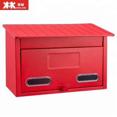 China Wall Mounted Steel Mailbox Waterproof Galvanized Waterproof Letter Box With Plastic Net for sale