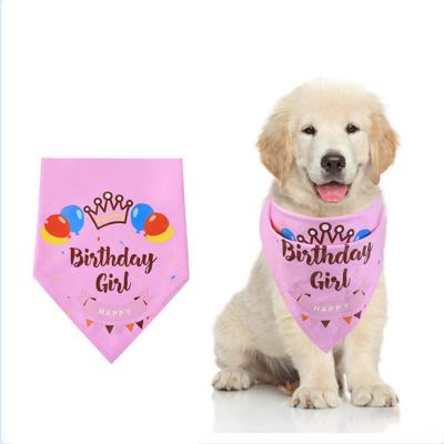 China Wholesale Spring Accessories Birthday Party Pet Sashes Dog Wear Pet Triangle Scarf Dog And Cats Printing Bibs Clothes Summer Cute for sale