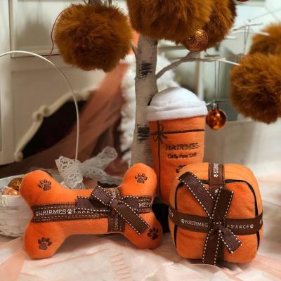 China 2022 Hot Selling Deamzoo Fashionable Dog Series Goods Luxury Plush Pet Toy Squesk Toys for sale