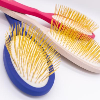 China Peine De Mascota Professional Pin Brush Cat Hair Grooming Dog Viable Long Pins Pet Brush for sale