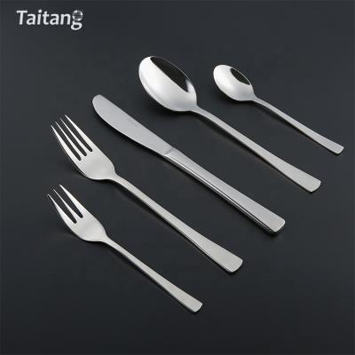 China Viable Cutlery Set Manufacturers Silver Fork Knife Fork Teaspoon Cake Fork Restaurant Hotel Stainless Steel Cutlery Set for sale