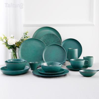 China Sustainable Wholesale Nordic Style Glazed Porcelain Dinnerware Restaurant Use Ceramic Dinner Dish for sale