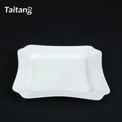 China Viable Porcelain Square Shape Kite Flat Dinner Dishes For Hotel Restaurant for sale