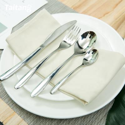 China Luxury Wedding/Banquet Wholesale Silver Spoon/Party/Home/Event Knife and Fork Stainless Steel Cutlery Set for sale