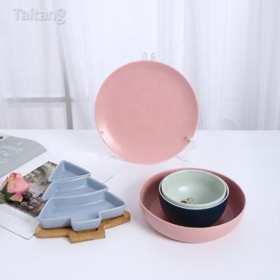 China Sustainable Home Colorful Elegant Ceramic Porcelain Dinnerware Set Ware Dinnerware Sets for sale