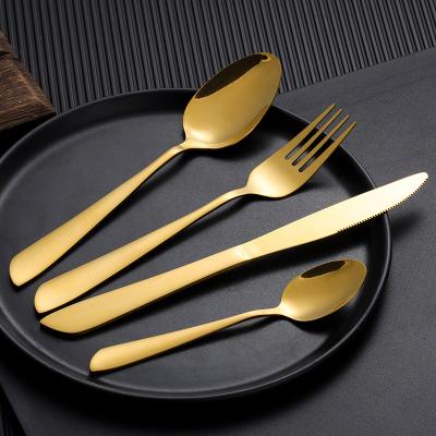 China Bulk Stainless Steel Cue Knife Forks and Spoons Viable High Quality Modern Oblique Sets Flatware for Best Silverware for sale