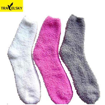 China Travelsky Color Winter Travel Cotton Breathable Customizable Socks for sale