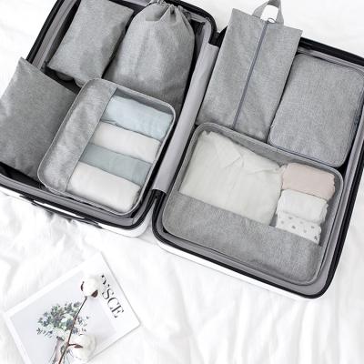 China Wholesale Travel Organizer Fashion Promotion Cube Travel Packing Pouch Set With Toiletry Bag Shoe Bag for sale