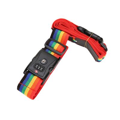 China Travelsky Luggage Strap Eco-Friendly Flexible Lock TSA Lock Chromatic Luggage Strap for sale