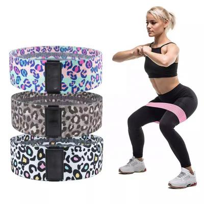 China Polyester fabric Wholesale Top Selling Circle Set Fitness Booty Hip Belt Resistance With Logo Edge Wrap Elastic Band Camo Bands set for sale