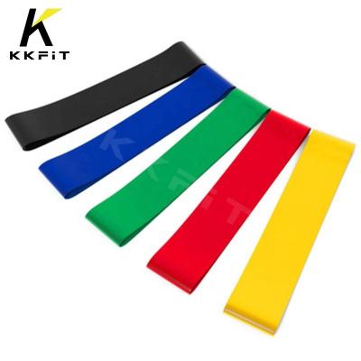 China Eco-friendly Wholesale Sports Gym Elastic Printed Workout Bands Custom Logo Latex Resistance Bands Set for Yoga Fitness for sale