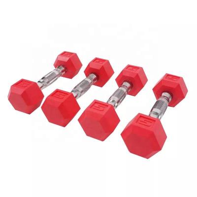 China Eco-friendly KKFIT China factory wholesale colorful pvc hex dumbbell with good quality for sale