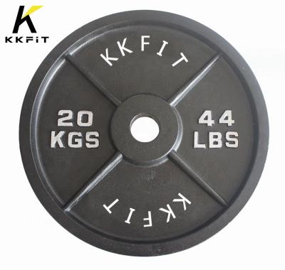 China Home Use Wholesale Custom Standard gym cast iron plate weight disc plate cast iron bumper plates Customs Data 45LB 55LB for sale