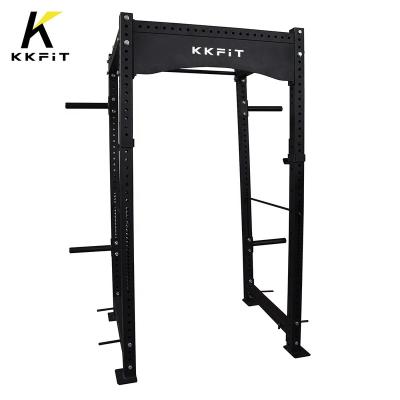 China Commercial Use Wholesale Multi-function Rack Fitness Gym Machine 3d Smith Machine Multi Squat Gym With Lat Pulley Black Cage Power Rack for sale