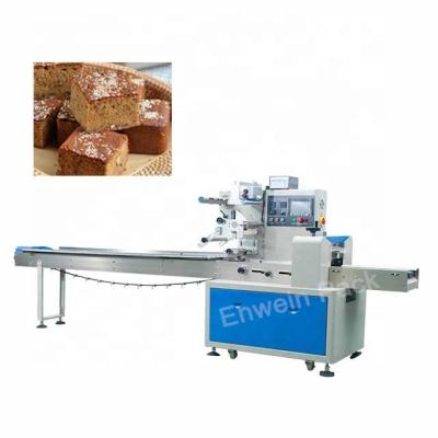 China Food Chocolate Brownies Cake Bread Flow Package Machine Packing Machine EW-250 for sale