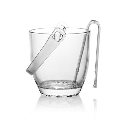 China China bar use glass ice bucket ice box with hand for sale for sale