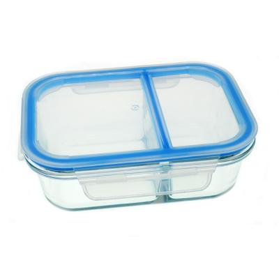 China Kitchen Tableware Storage Box Microwave Glass Food Container Borosilicate Glass Food Safe Storage Container for sale