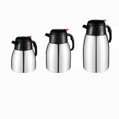 China Sustainable Double Wall 1000ml Stainless Steel Arabic Wide Mouth Vacuum Coffee Mocha Pot for sale