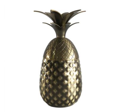 China Modern Hot Selling Stainless Steel Cocktail Disco Pineapple Cup Party Mug With Straw for sale