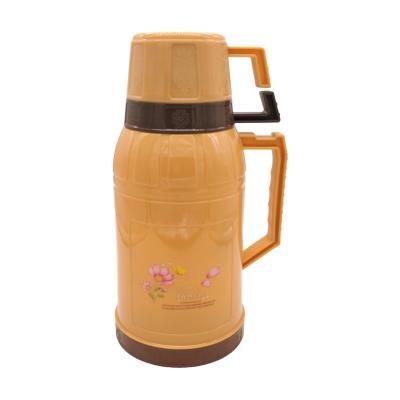 China Sustainable Plant 1.2L Glass Refill Plastic Thermos Vacuum Flask For Kitchen Hot Cold Water Bottle for sale