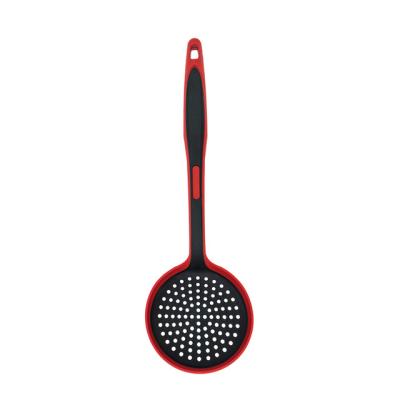 China Non Stick Silicone Strainer BPA Free Heat Resistant Food Grade Sustainable Silicone Slotted Spoon for sale