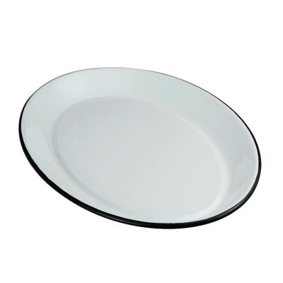 China Sustainable Hot Selling White Ellipse Enamel Plate Splint for sale