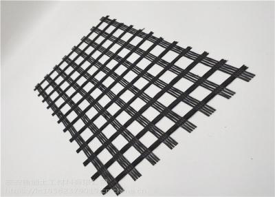 China Black Bitumen Coated Geogrid Reinforcement For Roads Industrial Facilities for sale