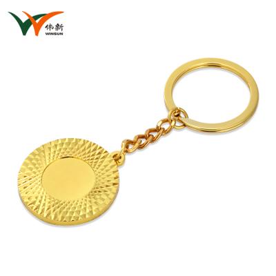 China Wholesale Cheap Creative Custom Metal Promotion Design Key Chain Logo Projector Spinning Turbo Gold for sale