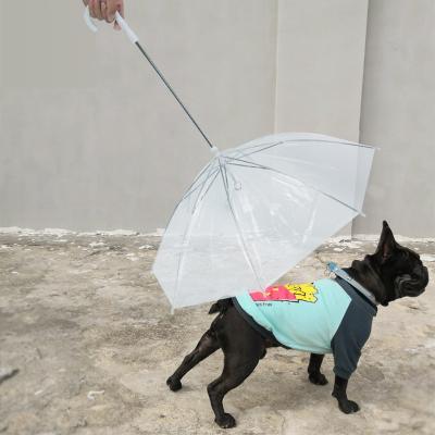 China All In 1 Highike Custom Logo Clear Reversible Pet Rain Gear Dog Cat Sleeve Umbrella for sale